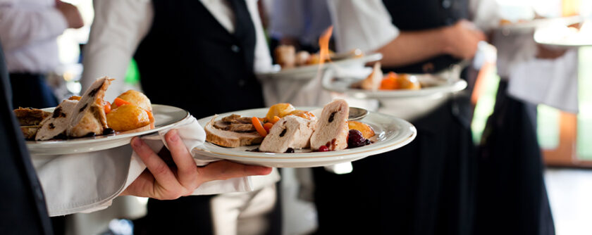 Buffet catering setup at a Boca Raton event
