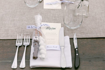 Personalized wedding menu with gourmet dishes in Boca Raton